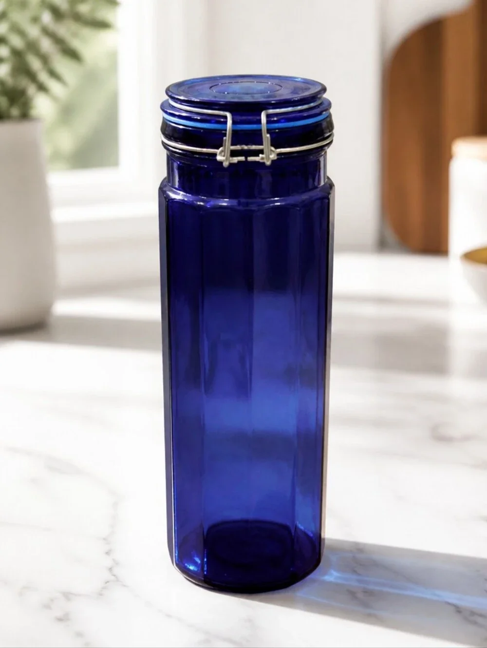 classic retro kitchen piece designed for storing pasta, spaghetti, or dry goods.